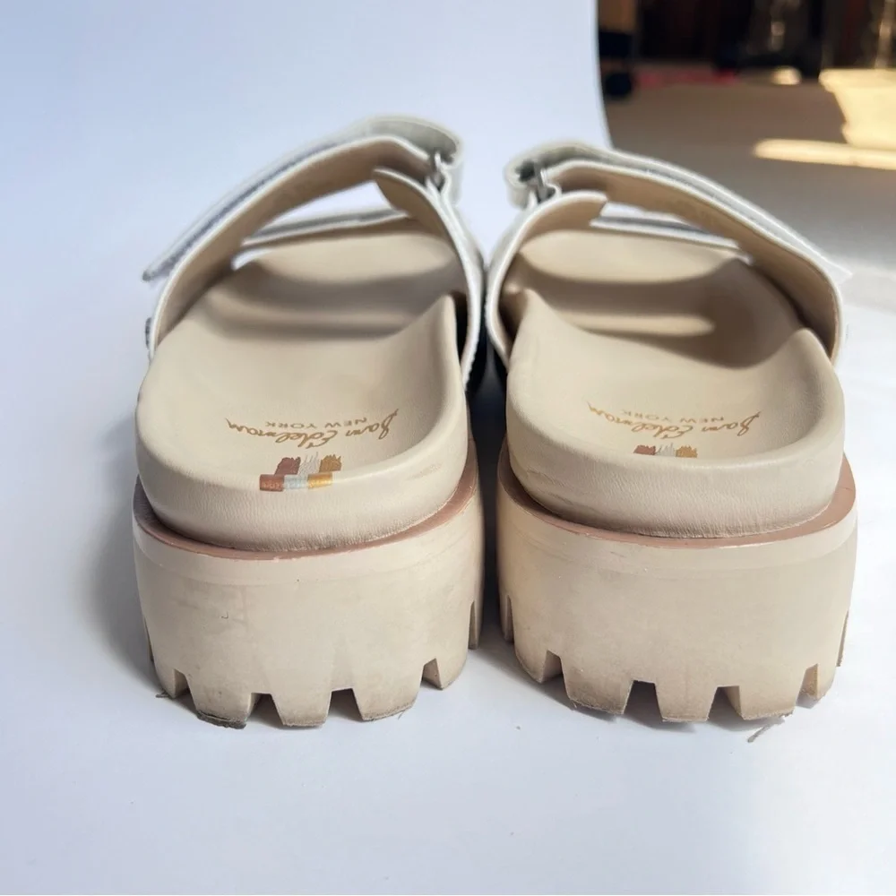 Sam Edelman Eliana Lug platform chunky slides platform white size 9 1/2 white